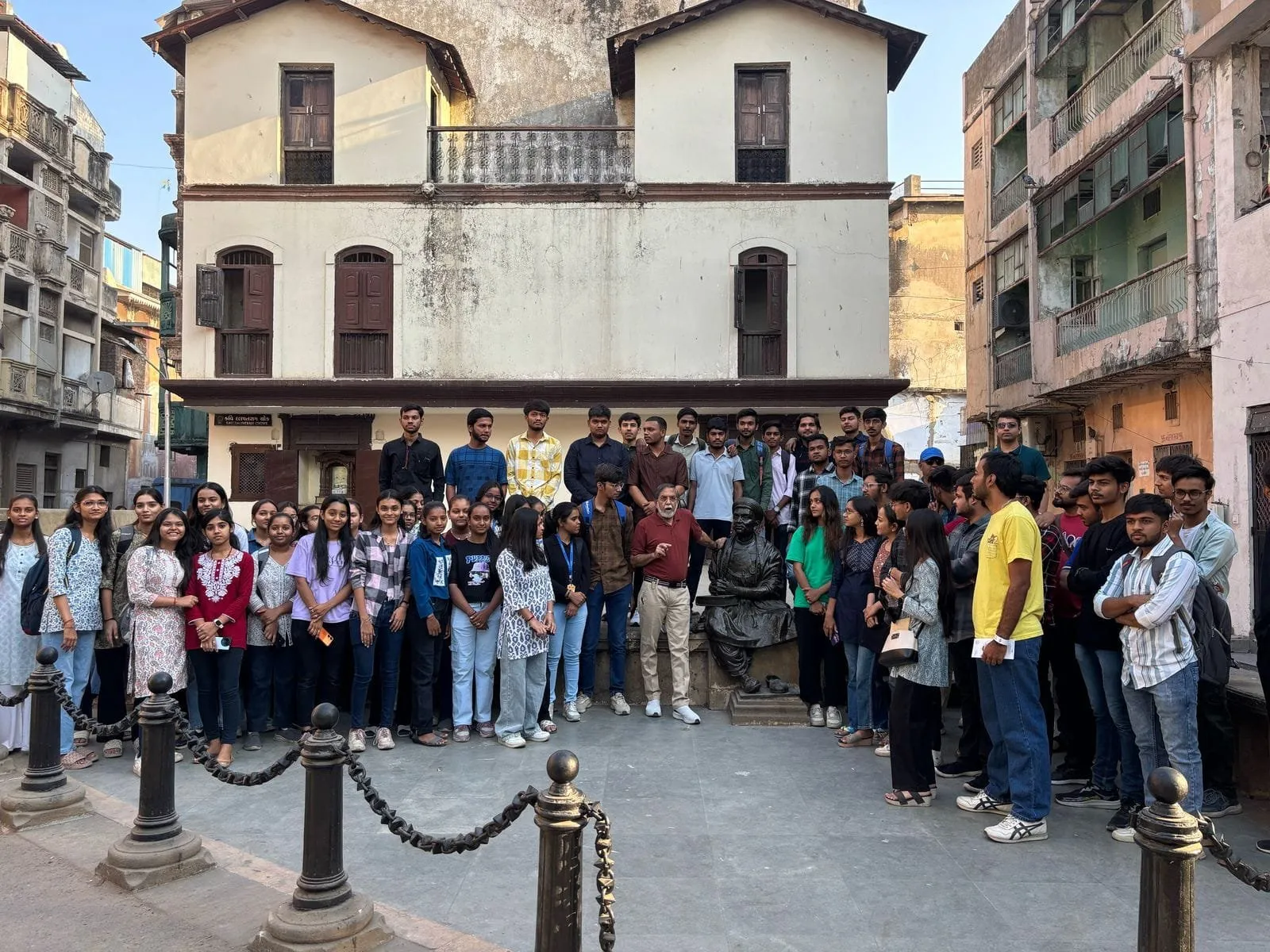 Students on the heritage walk