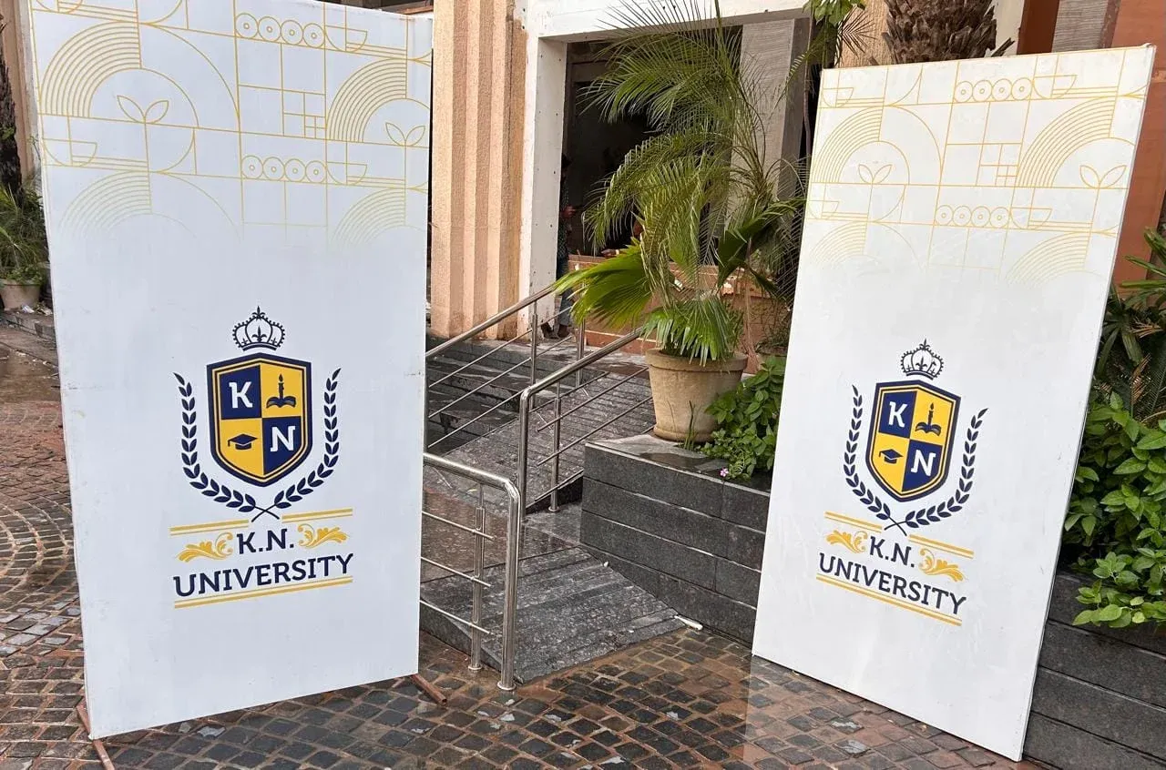 KN University branded campus displays
