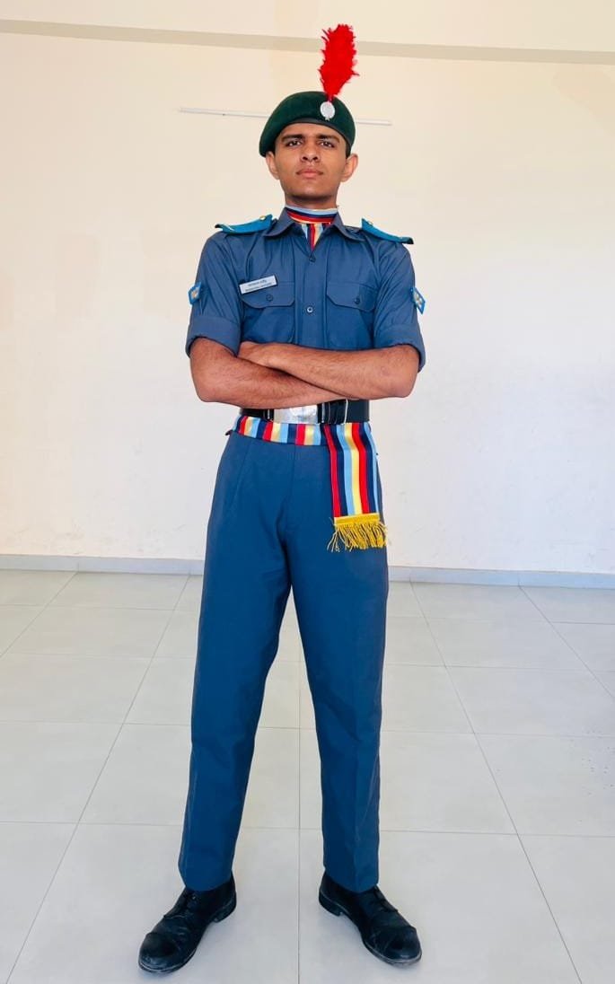 Cadet Manavraj Rathod in NCC uniform
